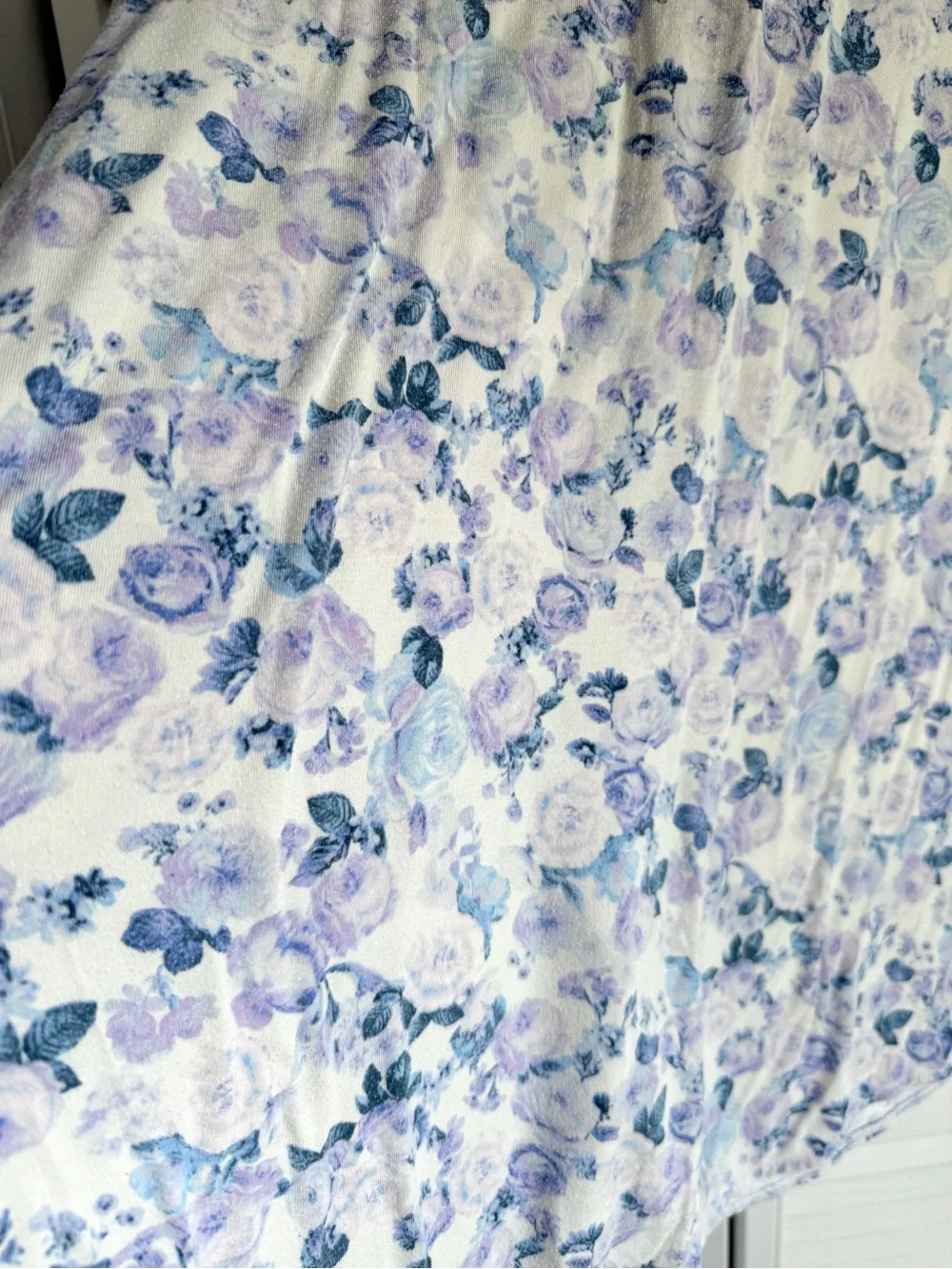 S🪻 Victoria’s Secret VS Modal Blue Lavender Purple Floral Button Up Sleepshirt